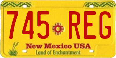 NM license plate 745REG