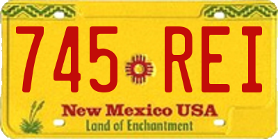 NM license plate 745REI