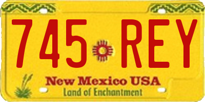 NM license plate 745REY