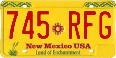 NM license plate 745RFG