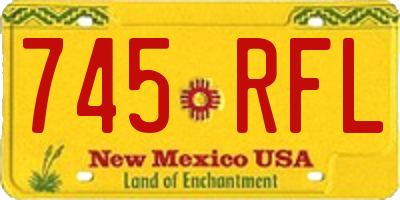 NM license plate 745RFL