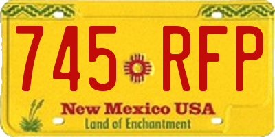 NM license plate 745RFP