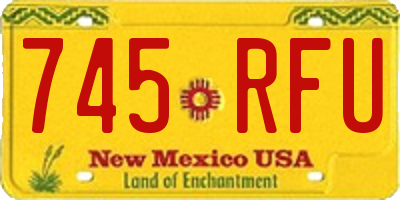 NM license plate 745RFU