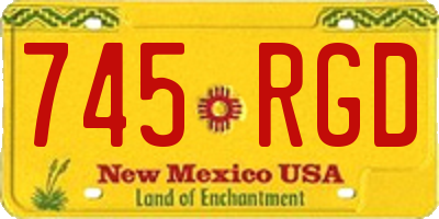 NM license plate 745RGD