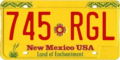 NM license plate 745RGL