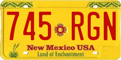 NM license plate 745RGN