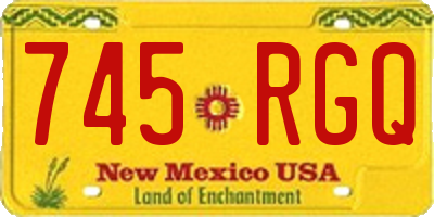 NM license plate 745RGQ