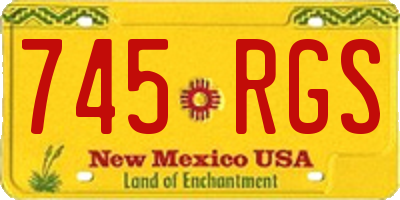 NM license plate 745RGS