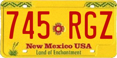 NM license plate 745RGZ
