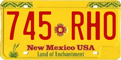 NM license plate 745RHO