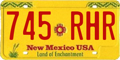 NM license plate 745RHR