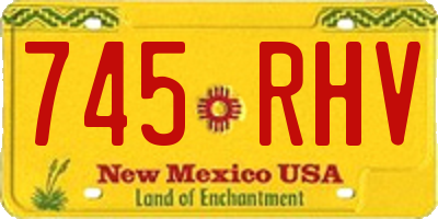 NM license plate 745RHV