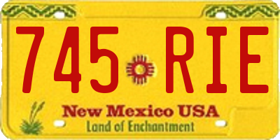 NM license plate 745RIE