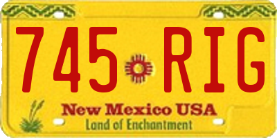 NM license plate 745RIG