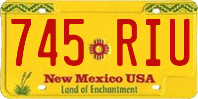 NM license plate 745RIU