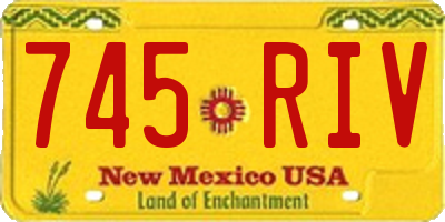 NM license plate 745RIV