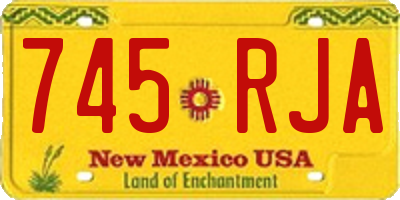 NM license plate 745RJA