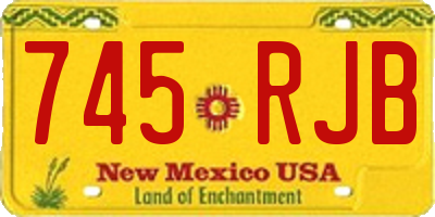 NM license plate 745RJB