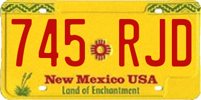 NM license plate 745RJD