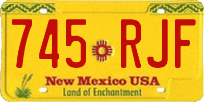 NM license plate 745RJF