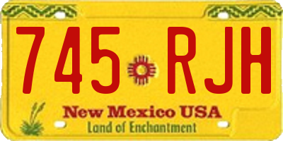 NM license plate 745RJH