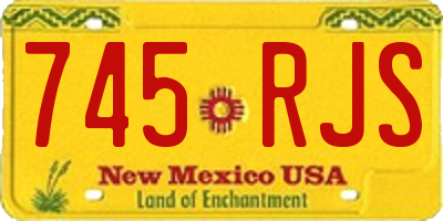 NM license plate 745RJS