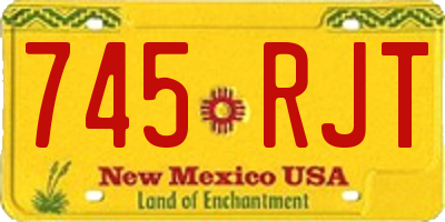 NM license plate 745RJT