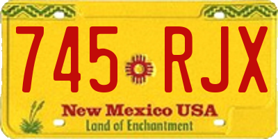 NM license plate 745RJX