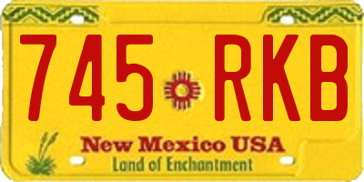 NM license plate 745RKB