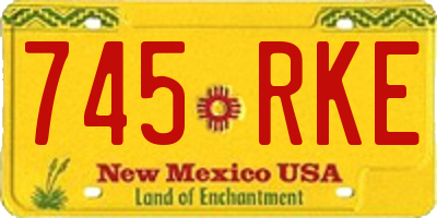 NM license plate 745RKE