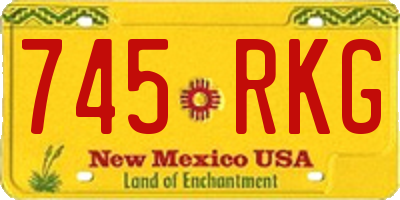 NM license plate 745RKG