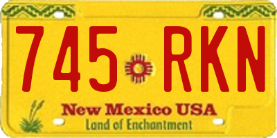 NM license plate 745RKN