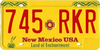 NM license plate 745RKR