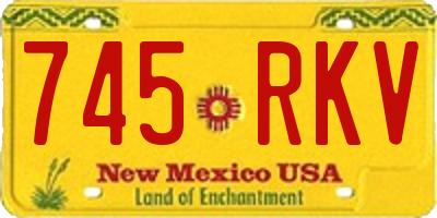 NM license plate 745RKV