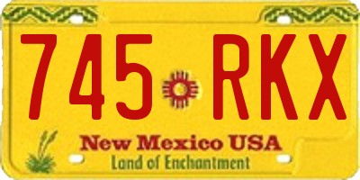 NM license plate 745RKX