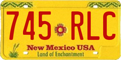 NM license plate 745RLC