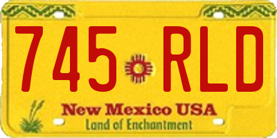 NM license plate 745RLD