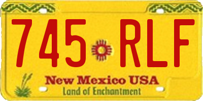 NM license plate 745RLF