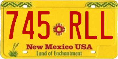 NM license plate 745RLL