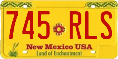 NM license plate 745RLS