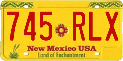 NM license plate 745RLX