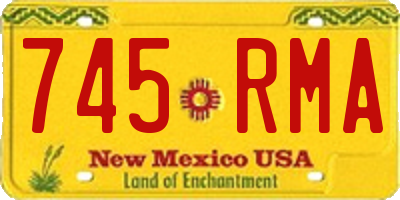 NM license plate 745RMA