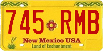 NM license plate 745RMB