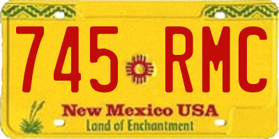 NM license plate 745RMC