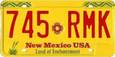 NM license plate 745RMK