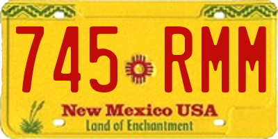 NM license plate 745RMM