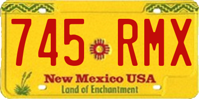 NM license plate 745RMX