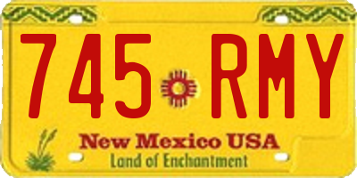 NM license plate 745RMY