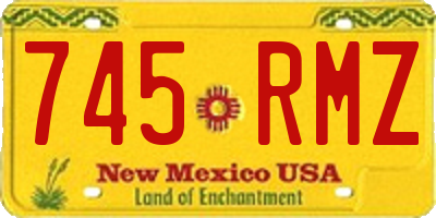 NM license plate 745RMZ