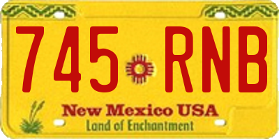 NM license plate 745RNB